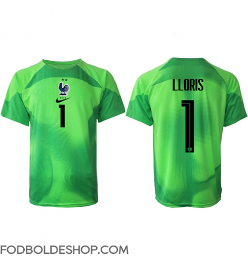 Frankrig Hugo Lloris #1 Målmand Udebanetrøje VM 2022 Kortærmet