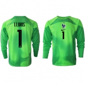 Frankrig Hugo Lloris #1 Målmand Udebanetrøje VM 2022 Langærmet