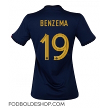 Frankrig Karim Benzema #19 Hjemmebanetrøje Dame VM 2022 Kortærmet