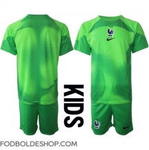 Frankrig Målmand Udebanetrøje Børn VM 2022 Kortærmet (+ Korte bukser)