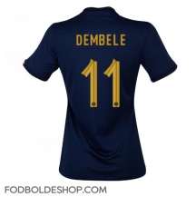 Frankrig Ousmane Dembele #11 Hjemmebanetrøje Dame VM 2022 Kortærmet