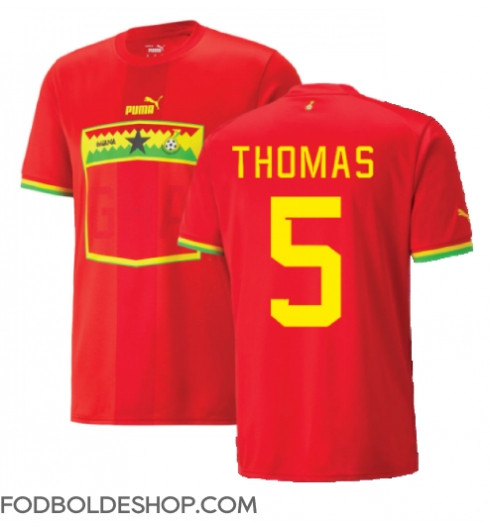 Ghana Thomas Partey #5 Udebanetrøje VM 2022 Kortærmet