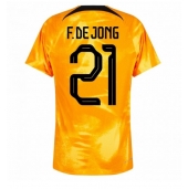 Holland Frenkie de Jong #21 Hjemmebanetrøje VM 2022 Kortærmet