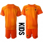 Holland Målmand Udebanetrøje Børn VM 2022 Kortærmet (+ Korte bukser)