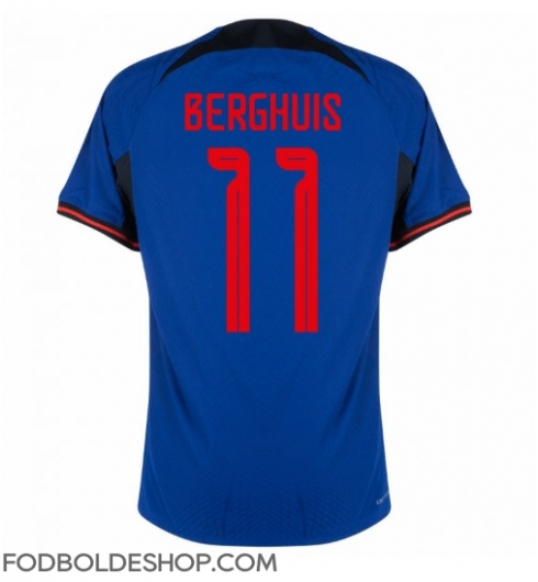 Holland Steven Berghuis #11 Udebanetrøje VM 2022 Kortærmet