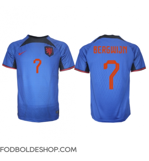 Holland Steven Bergwijn #7 Udebanetrøje VM 2022 Kortærmet