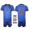 Holland Virgil van Dijk #4 Udebanetrøje Børn VM 2022 Kortærmet (+ Korte bukser)