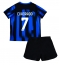 Inter Milan Juan Cuadrado #7 Hjemmebanetrøje Børn 2023-24 Kortærmet (+ Korte bukser)