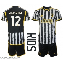 Juventus Alex Sandro #12 Hjemmebanetrøje Børn 2023-24 Kortærmet (+ Korte bukser)