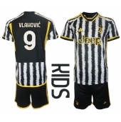 Juventus Dusan Vlahovic #9 Hjemmebanetrøje Børn 2023-24 Kortærmet (+ Korte bukser)