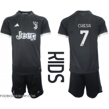 Juventus Federico Chiesa #7 Tredjetrøje Børn 2023-24 Kortærmet (+ Korte bukser)