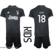 Juventus Moise Kean #18 Tredjetrøje Børn 2023-24 Kortærmet (+ Korte bukser)