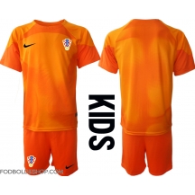 Kroatien Målmand Udebanetrøje Børn VM 2022 Kortærmet (+ Korte bukser)