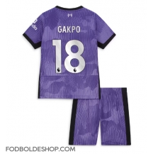 Liverpool Cody Gakpo #18 Tredjetrøje Børn 2023-24 Kortærmet (+ Korte bukser)