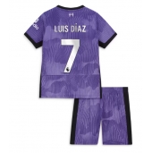 Liverpool Luis Diaz #7 Tredjetrøje Børn 2023-24 Kortærmet (+ Korte bukser)