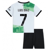 Liverpool Luis Diaz #7 Udebanetrøje Børn 2023-24 Kortærmet (+ Korte bukser)