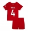 Liverpool Virgil van Dijk #4 Hjemmebanetrøje Børn 2023-24 Kortærmet (+ Korte bukser)
