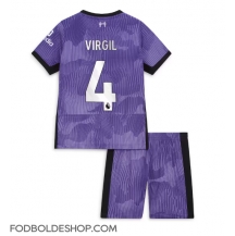 Liverpool Virgil van Dijk #4 Tredjetrøje Børn 2023-24 Kortærmet (+ Korte bukser)