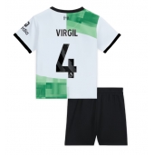 Liverpool Virgil van Dijk #4 Udebanetrøje Børn 2023-24 Kortærmet (+ Korte bukser)