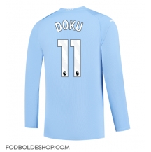 Manchester City Jeremy Doku #11 Hjemmebanetrøje 2023-24 Langærmet