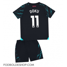 Manchester City Jeremy Doku #11 Tredjetrøje Børn 2023-24 Kortærmet (+ Korte bukser)