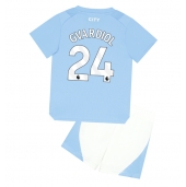 Manchester City Josko Gvardiol #24 Hjemmebanetrøje Børn 2023-24 Kortærmet (+ Korte bukser)