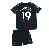 Manchester City Julian Alvarez #19 Tredjetrøje Børn 2023-24 Kortærmet (+ Korte bukser)