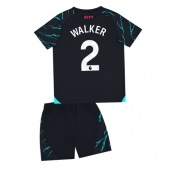Manchester City Kyle Walker #2 Tredjetrøje Børn 2023-24 Kortærmet (+ Korte bukser)