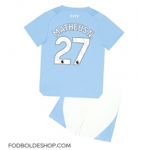 Manchester City Matheus Nunes #27 Hjemmebanetrøje Børn 2023-24 Kortærmet (+ Korte bukser)