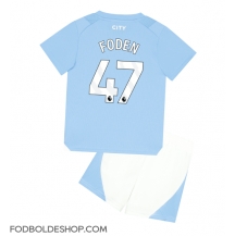Manchester City Phil Foden #47 Hjemmebanetrøje Børn 2023-24 Kortærmet (+ Korte bukser)