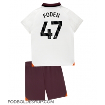 Manchester City Phil Foden #47 Udebanetrøje Børn 2023-24 Kortærmet (+ Korte bukser)
