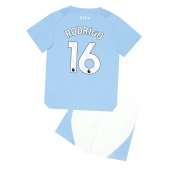 Manchester City Rodri Hernandez #16 Hjemmebanetrøje Børn 2023-24 Kortærmet (+ Korte bukser)