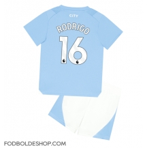 Manchester City Rodri Hernandez #16 Hjemmebanetrøje Børn 2023-24 Kortærmet (+ Korte bukser)