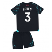Manchester City Ruben Dias #3 Tredjetrøje Børn 2023-24 Kortærmet (+ Korte bukser)