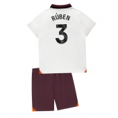 Manchester City Ruben Dias #3 Udebanetrøje Børn 2023-24 Kortærmet (+ Korte bukser)