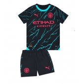 Manchester City Tredjetrøje Børn 2023-24 Kortærmet (+ Korte bukser)