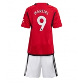 Manchester United Anthony Martial #9 Hjemmebanetrøje Børn 2023-24 Kortærmet (+ Korte bukser)
