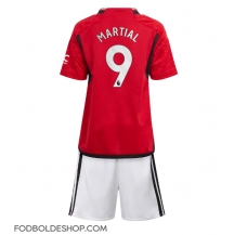 Manchester United Anthony Martial #9 Hjemmebanetrøje Børn 2023-24 Kortærmet (+ Korte bukser)