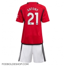 Manchester United Antony #21 Hjemmebanetrøje Børn 2023-24 Kortærmet (+ Korte bukser)