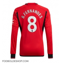 Manchester United Bruno Fernandes #8 Hjemmebanetrøje 2023-24 Langærmet