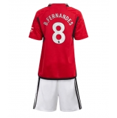 Manchester United Bruno Fernandes #8 Hjemmebanetrøje Børn 2023-24 Kortærmet (+ Korte bukser)