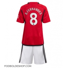 Manchester United Bruno Fernandes #8 Hjemmebanetrøje Børn 2023-24 Kortærmet (+ Korte bukser)