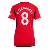 Manchester United Bruno Fernandes #8 Hjemmebanetrøje Dame 2023-24 Kortærmet