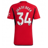 Manchester United Donny van de Beek #34 Hjemmebanetrøje 2023-24 Kortærmet