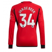 Manchester United Donny van de Beek #34 Hjemmebanetrøje 2023-24 Langærmet