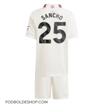 Manchester United Jadon Sancho #25 Tredjetrøje Børn 2023-24 Kortærmet (+ Korte bukser)