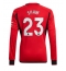 Manchester United Luke Shaw #23 Hjemmebanetrøje 2023-24 Langærmet