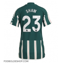 Manchester United Luke Shaw #23 Udebanetrøje Dame 2023-24 Kortærmet