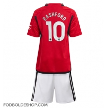 Manchester United Marcus Rashford #10 Hjemmebanetrøje Børn 2023-24 Kortærmet (+ Korte bukser)