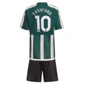 Manchester United Marcus Rashford #10 Udebanetrøje Børn 2023-24 Kortærmet (+ Korte bukser)